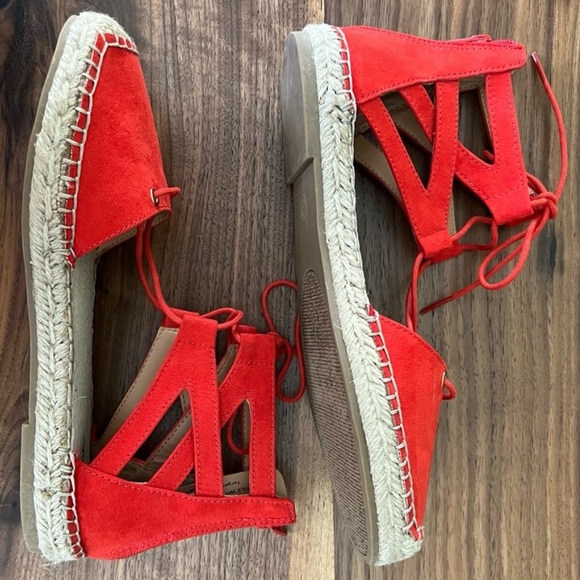 Merona Espadrille Wedge Sandals, Red/Orange, Women’s Size 8 - Picture 3 of 12